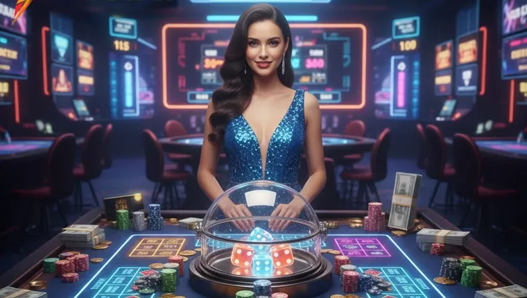 A person seamlessly switching between playing Spinplus casino games on a mobile phone and a desktop computer, showcasing flexibility.