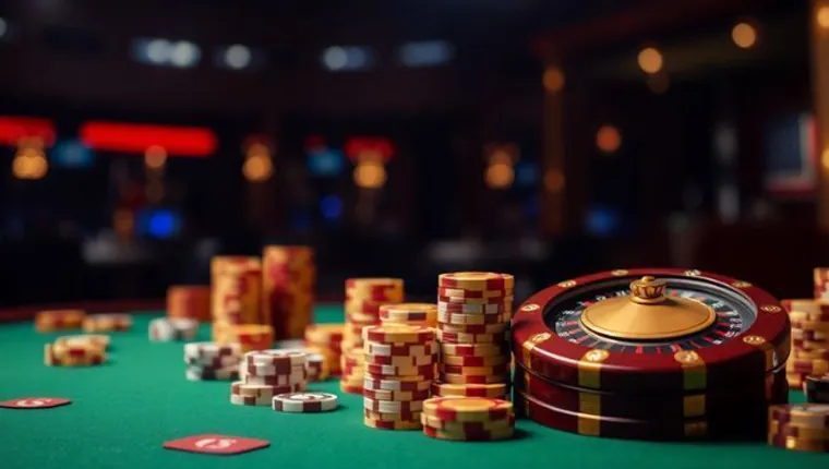 Image depicting a professional live dealer table with players interacting on spinplus.