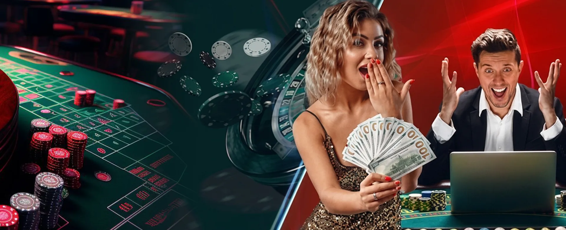 spinplus Live Casino dealer table with vibrant graphics and golden accents